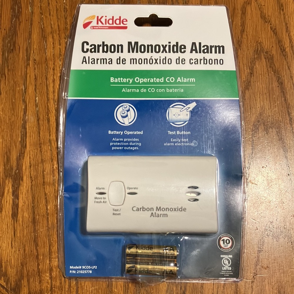 Kidde Battery Operated Carbon Monoxide Alarm Model# 9CO5-LP2